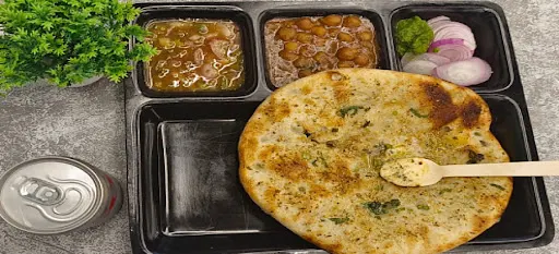 Aloo Kulcha With Coke Can