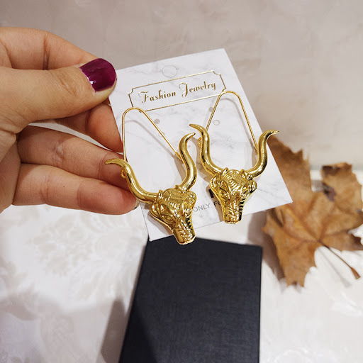 Title 3, Gold Retro Constellation Earrings Cold Style ad...