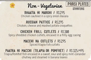 Rustom's Parsi Bhonu menu 