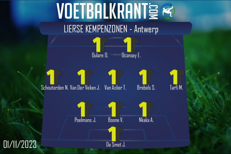 Opstelling Lierse Kempenzonen | Lierse Kempenzonen - Antwerp (01/11/2023)