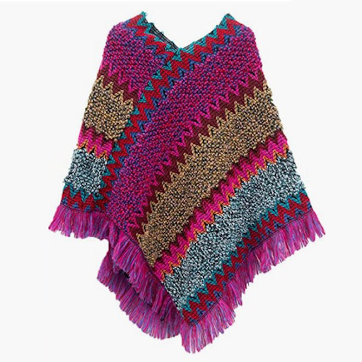 Title 6, Womens Retro Ethnic Green Hedge Shawl