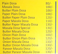Tamil Nadu Dosa Corner menu 1