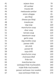 Shahi Mejwani menu 2