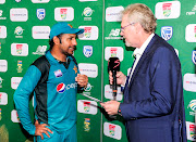 Pakistan captain and wicketkeeper/batsman Sarfraz Ahmed during his post-match TV interview after the second ODI against South Africa at Durban's Kingsmead Stadium on Januarty 22 2019.  