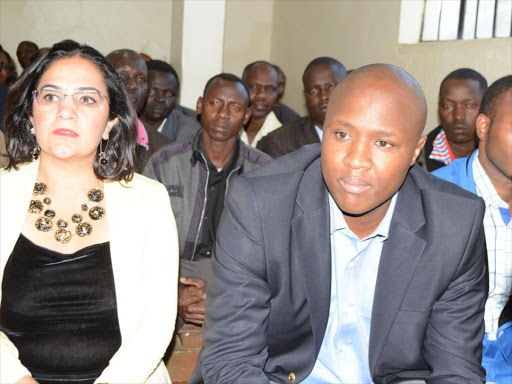 MPs Sonia Birdi and Alfred Keter during proceedings in a case where they are charged with incitement, January 24, 2015. /GEORGE MURAGE
