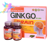 ￼Viên Bổ Não Thông Mạch Ginkgo Biloba Brain Max, Hộp 2 Lọ * 30 Viên , Tăng Cường Tuần Hoàn Máu Não