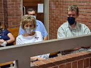 Suzette Barnard and her son Jacques in court.