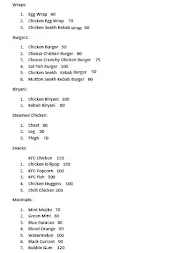 Pasta Wraps & Salad menu 2