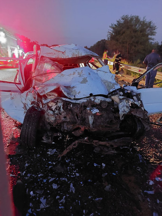 Two people died in a head-on collision in Mookgophong, Limpopo on new year's day.