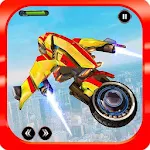 Cover Image of Baixar Jogo de robô de transformação de bicicleta de helicóptero da polícia voadora 1.3 APK