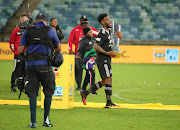 Captain Thulani Hlatshwayo with the MTN8 trophy after Orlando Pirates beat Bloemfontein Celtic in the final in Durban on December 12 2020. 