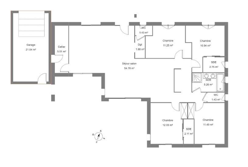  Vente Terrain + Maison - Terrain : 1 000m² - Maison : 120m² à Rousson (30340) 