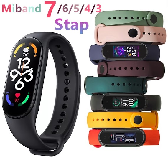 Dây Đeo Thay Thế Chất Liệu Silicon Nhiều Màu Cho Xiaomi Mi Band 3/4/5/6/7