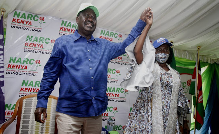 ODM leader Raila Odinga and Narc Kenya boss Martha Karua / ENOS TECHE