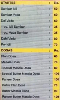 South Indian -Idli Dosa menu 1