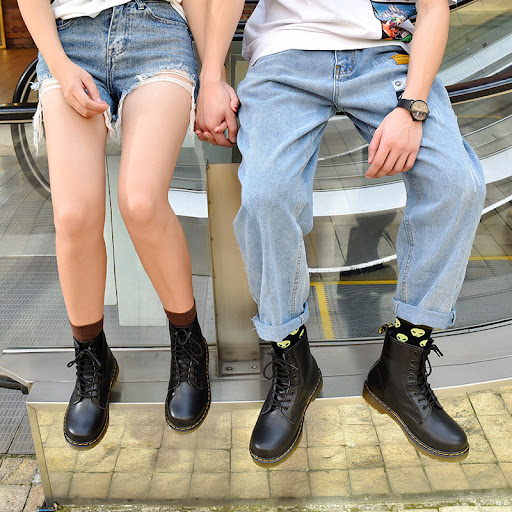 Title 7, Two-Layer Cowhide Martin Boots Short Leather Bo...