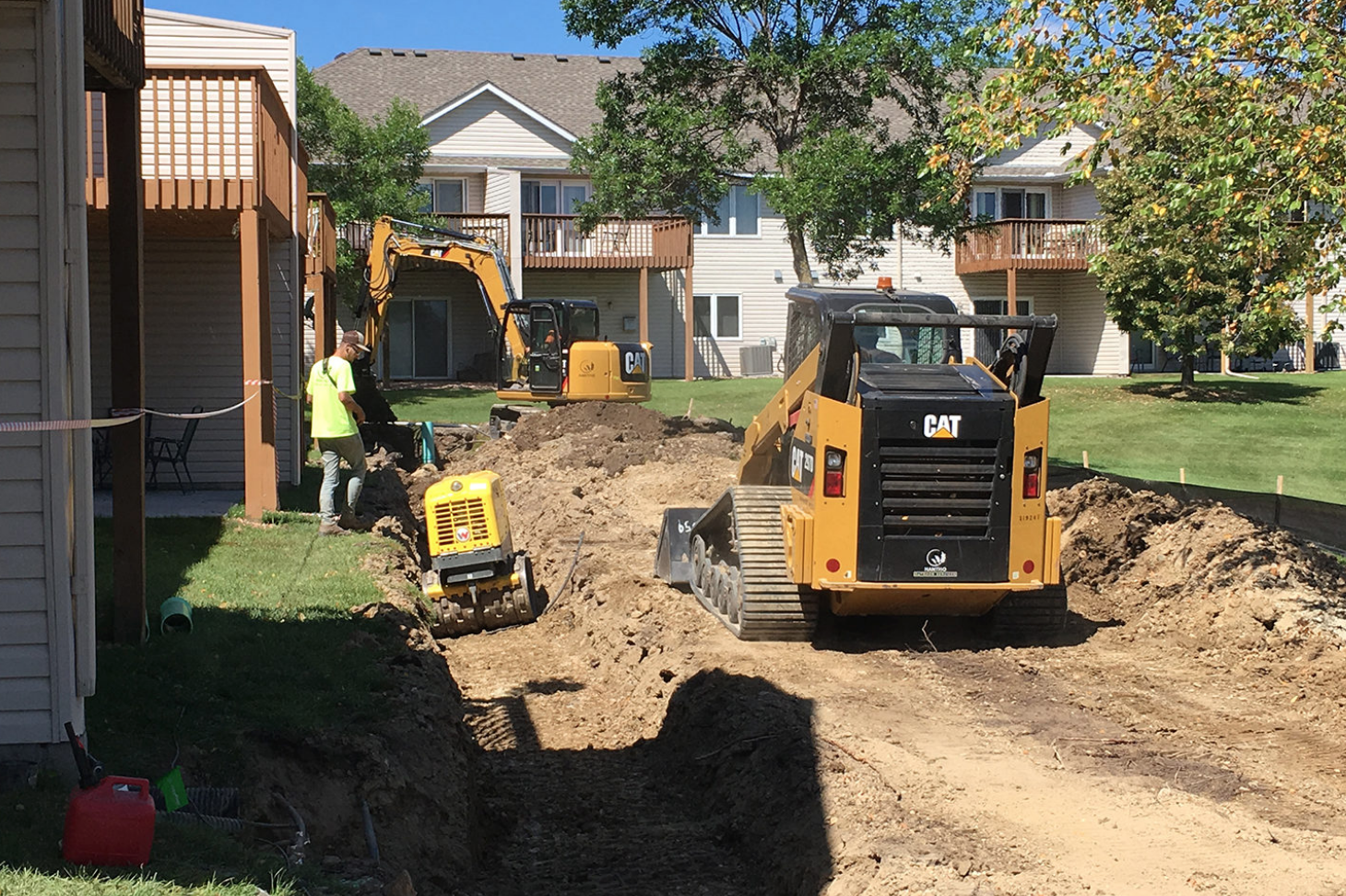 Hantho Outdoor Services performing a soil correction and implementing a water management plan