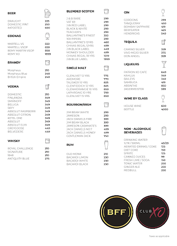 BFF-ClubXo menu 