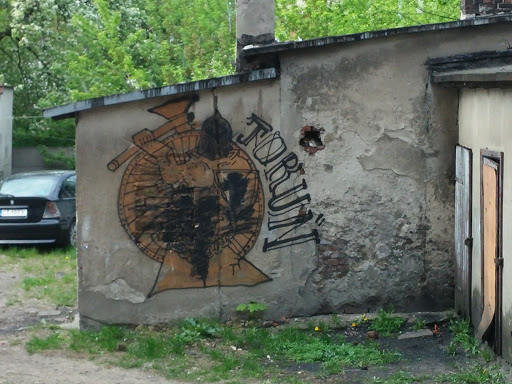 Mural z Krzyżakiem