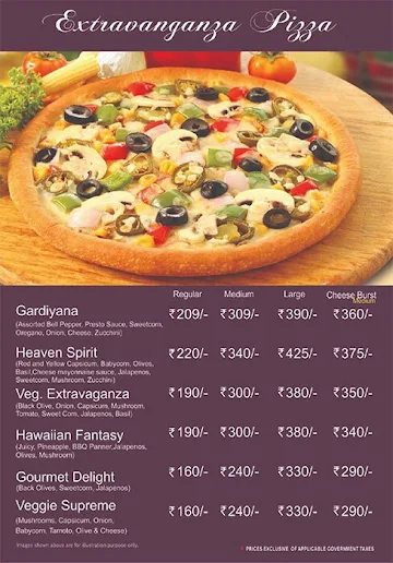 Pizza City menu 