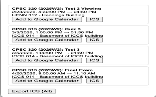 prairieschedule screenshot 2