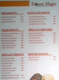 Donut Magic menu 1