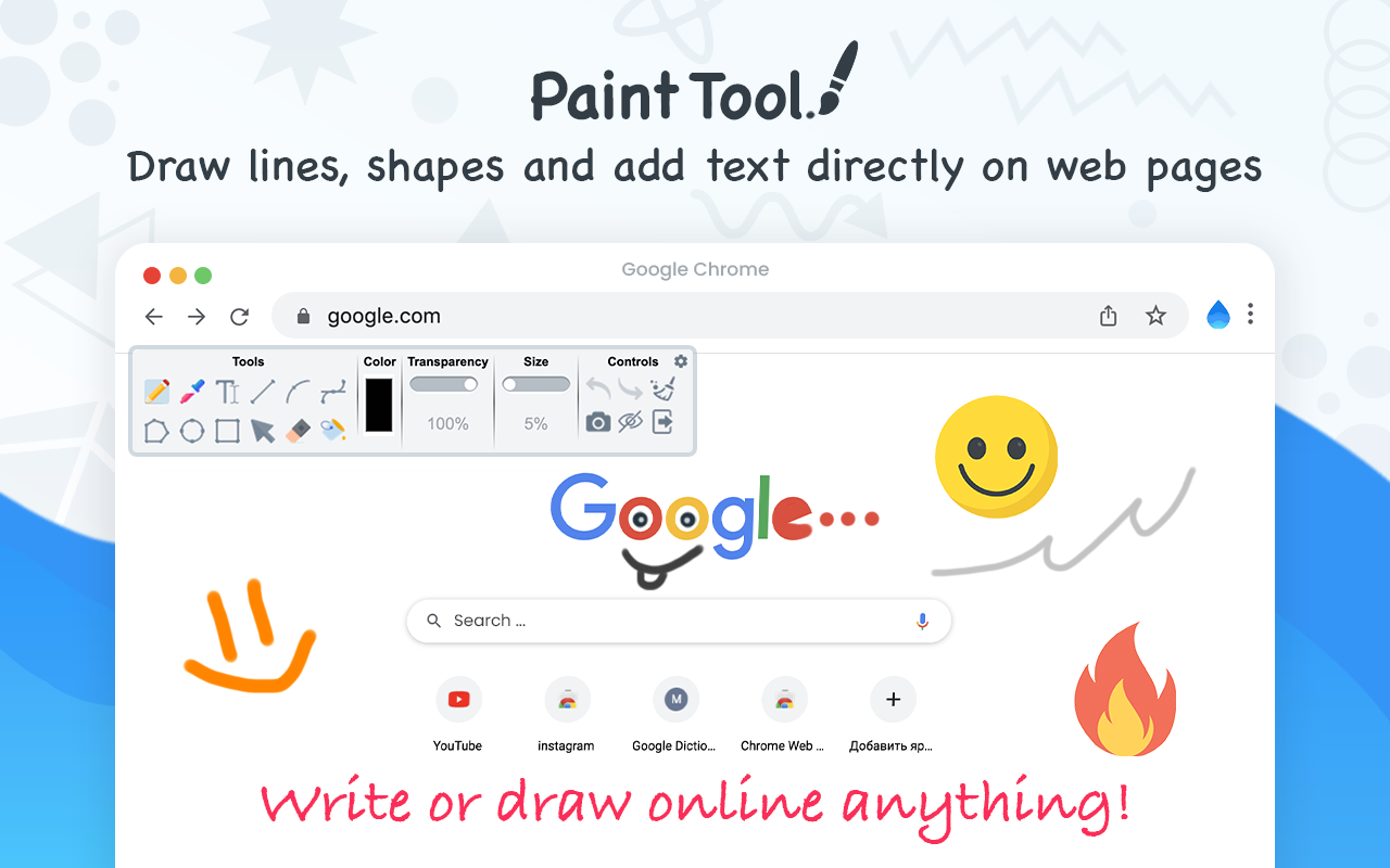 Web Paint Tool - draw online Chrome Extension Image 1