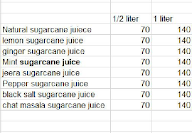 Sri Vinayaka Suger Can Juice Center menu 1