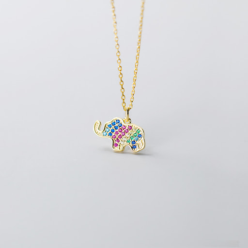 Title 5, Rhinestone Elephant Necklace A beautiful and st...