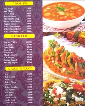 Hot Chappathies menu 