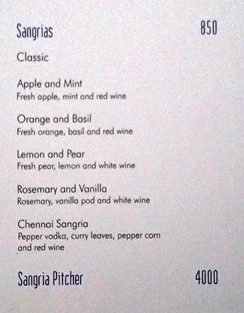 Blend - Taj Club House menu 