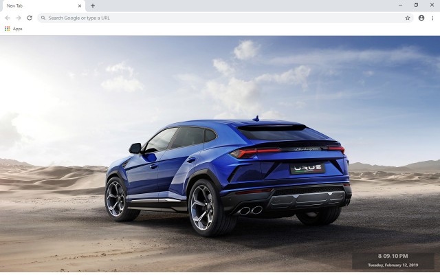 Lamborghini Urus New Tab Theme