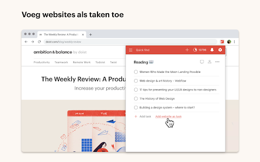 Todoist voor Chrome