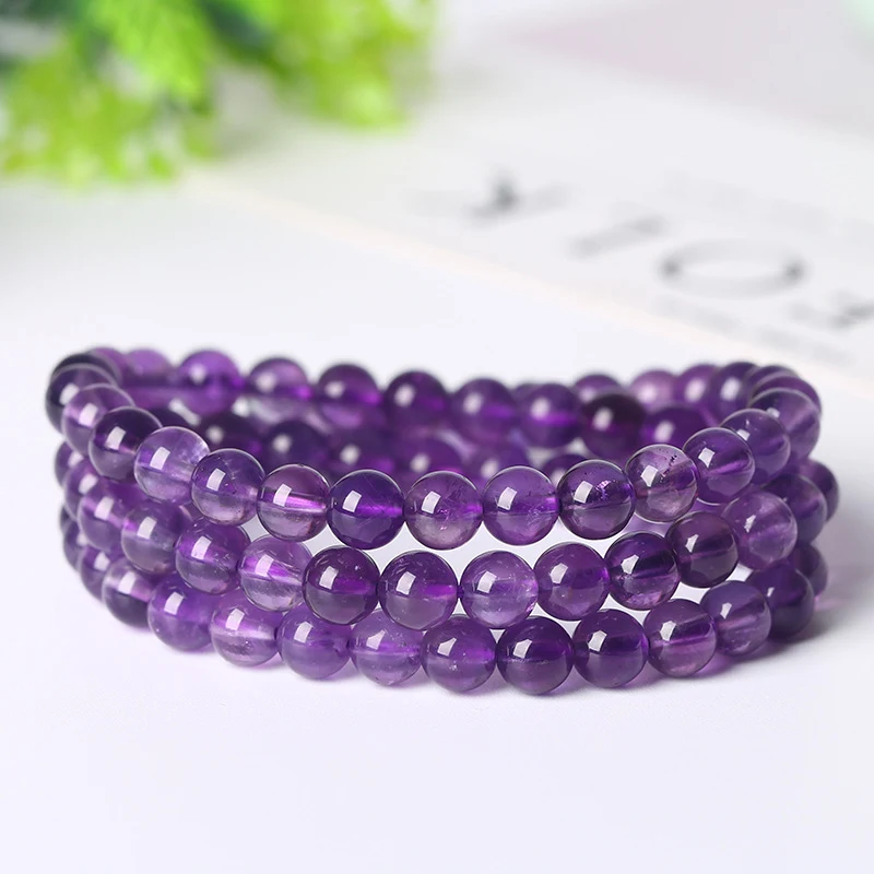 Title 2, Bracelet en améthyste naturelle unisexe, cadeau...