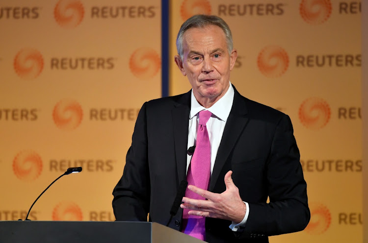 Former British prime minister Tony Blair speaks at a Reuters Newsmaker event on in London, Britain, on November 25 2019. REUTERS/TOBY MELVILLE