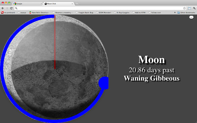 Moon Disk chrome extension