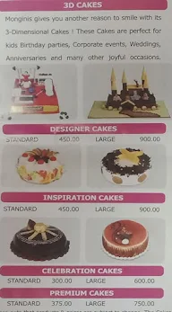 Oye Cakes menu 1