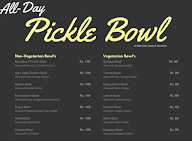 Pickle Bowl menu 1