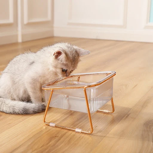 Non-Slip Pet Bowls For Cats Food Cat Water Bowl Double Cat Bowl Dog Bowl Pet Feeding Cat Dogs Feeder Protection Cervical