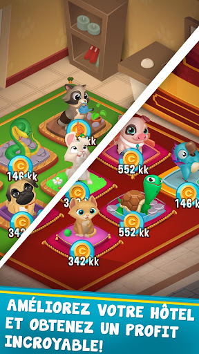 Télécharger Pets Hotel: Idle Management & Incremental Clicker  APK MOD (Astuce) screenshots 3