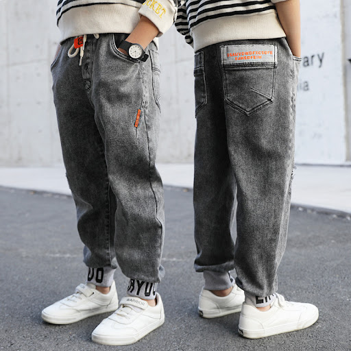 Title 8, Boys Loose Color Matching Jeans Spring and Aut...
