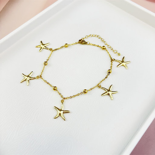 Title 6, Ocean Series Stainless Steel Womens Anklet. St...