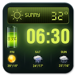 Cover Image of Download Weather Forecast Widget with Battery and Clock 16.6.0.50066 APK