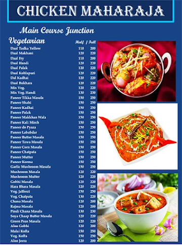 Chicken Maharaja menu 