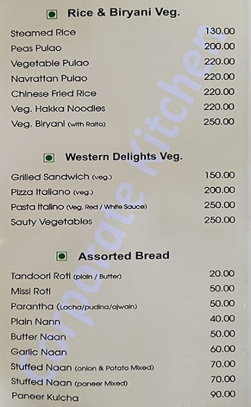 Grand 81 Restaurant menu 