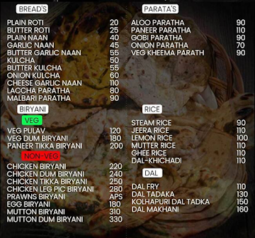 Aaswad Restaurant And Cafe menu 