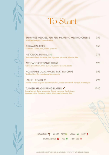 Ivoryy By The Cliff menu 