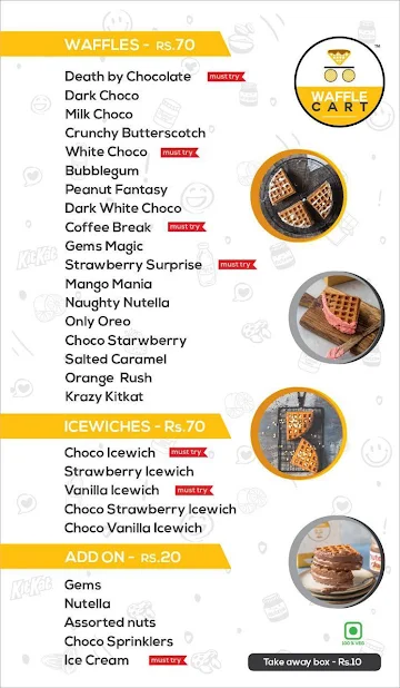 Waffle Cart menu 