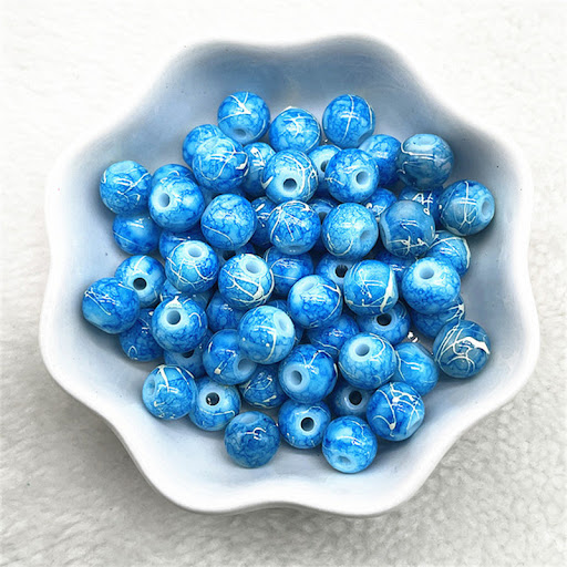 Title 11, Printed ceramic straight hole round beads perfe...