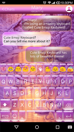 Sweet Swan Emoji Keyboard Skin